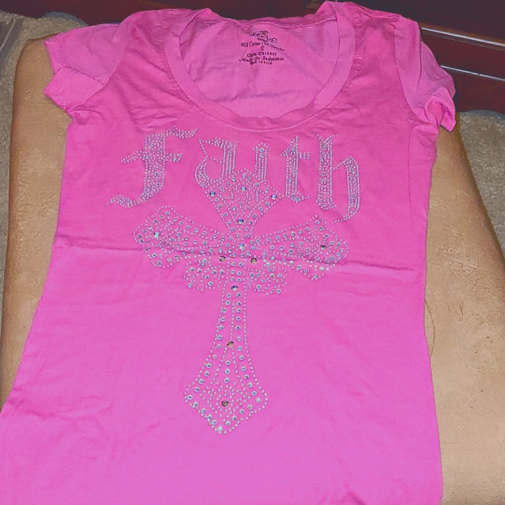 BOGO - FAITH Rhinestone Tee Shirt *NWOT*